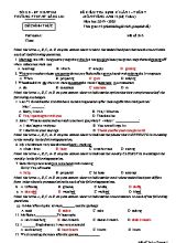 Đề kiểm tra định kỳ lần 1 tuần 7 môn Tiếng Anh Lớp 12 - Mã đề 245 - Năm học 2019-2020 - Trường PTDTNT ĐăkgLei (Có đáp án)